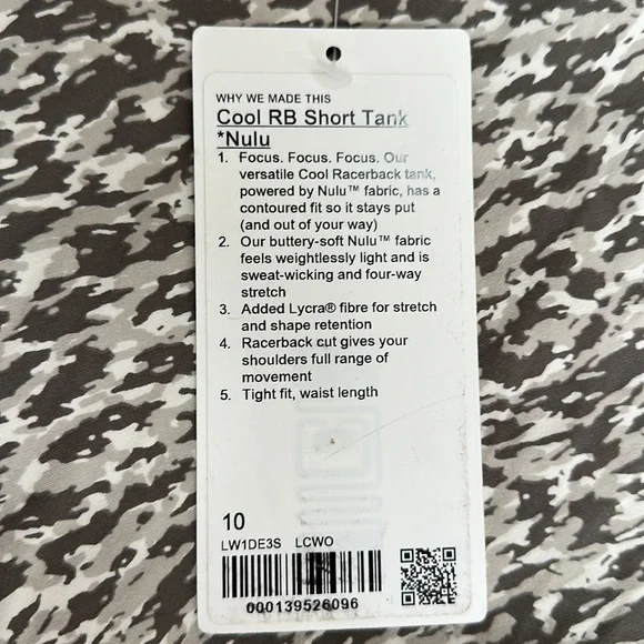 NWT Lululemon Athletica Nulu Tank - Picture 5 of 5
